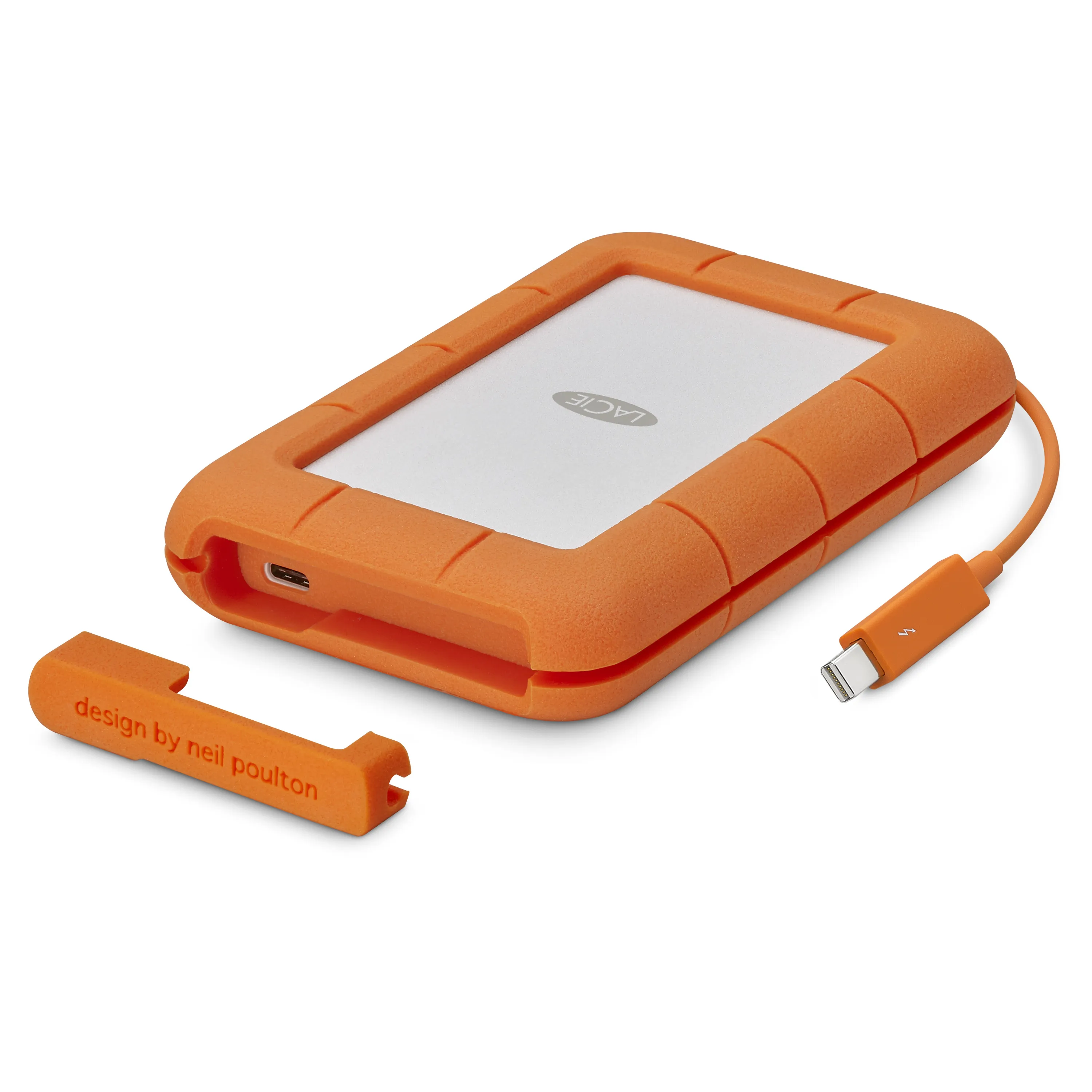 LaCie Rugged USB-C 5 Tt 2.5" -kest&auml;v&auml; ulkoinen HDD, harmaa, keltainen