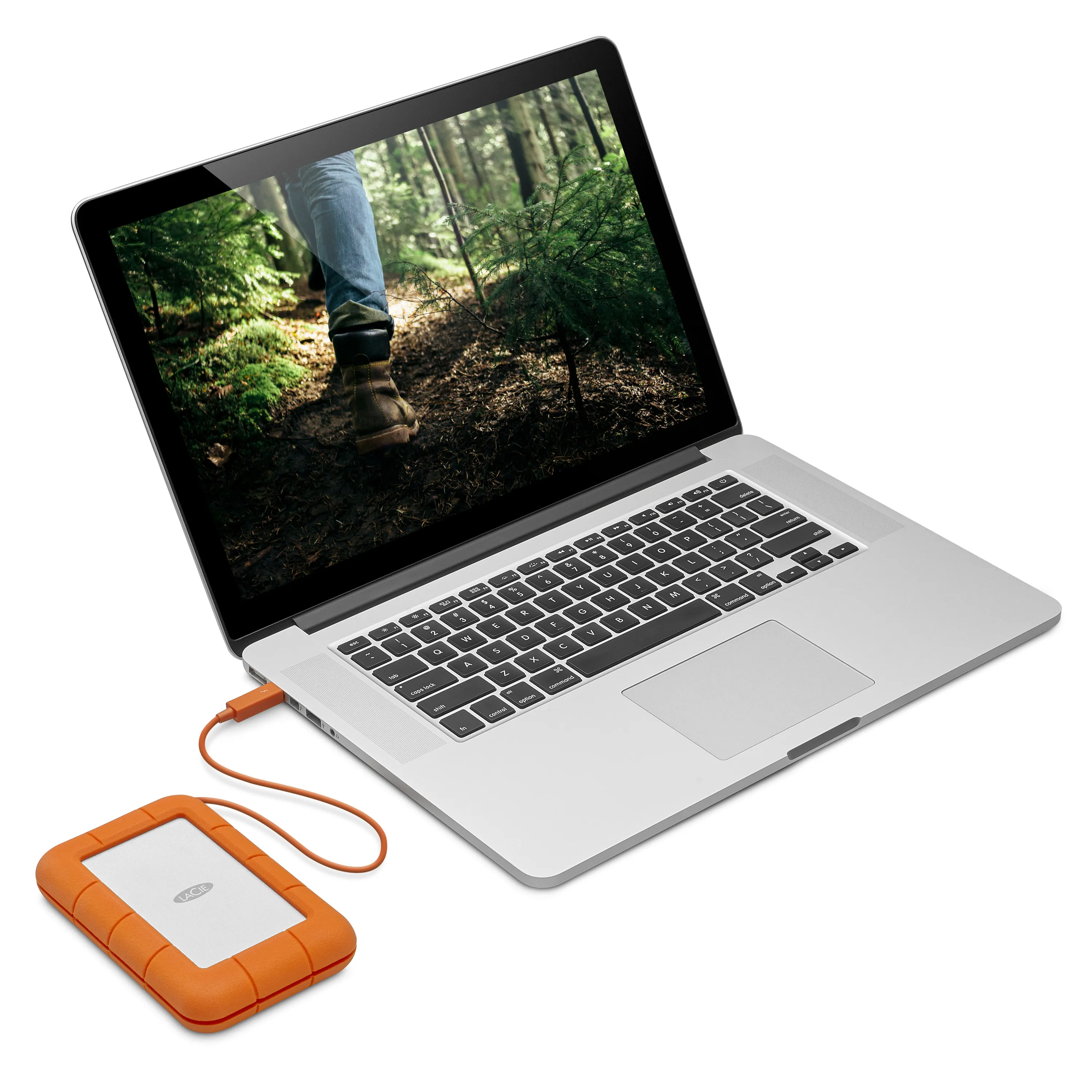 LaCie Rugged USB-C 5 Tt 2.5" -kest&auml;v&auml; ulkoinen HDD, harmaa, keltainen