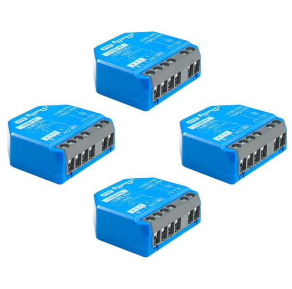 Shelly 1 Gen4 -16A ohjelmoitava potentiaalivapaa WiFi/Zigbee -rele rasiaan