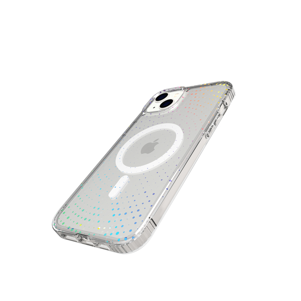 Tech21 Evo Sparkle MagSafe, iPhone 14 Plus - fodral, Transparent