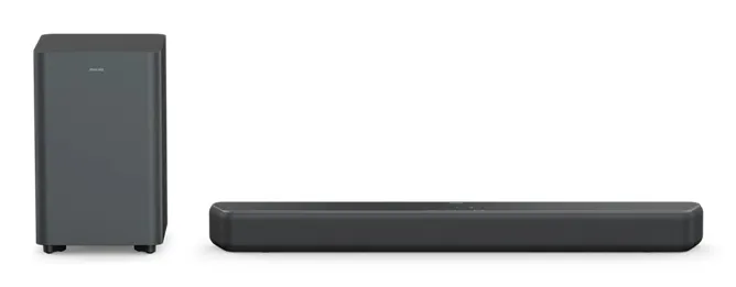 Philips TAB5601/10, 2.1, Dolby Digital Plus, DTS Digital Surround, DTS Virtual:X soundbar -&auml;&auml;nij&auml;rjestelm&auml;, langattomalla subwooferilla, harmaa