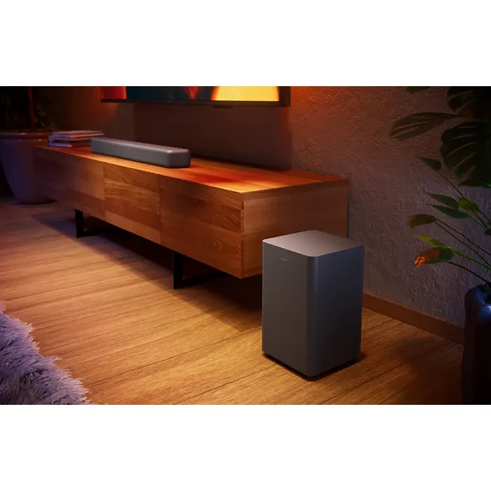 Philips TAB5601/10, 2.1, Dolby Digital Plus, DTS Digital Surround, DTS Virtual:X soundbar -&auml;&auml;nij&auml;rjestelm&auml;, langattomalla subwooferilla, harmaa