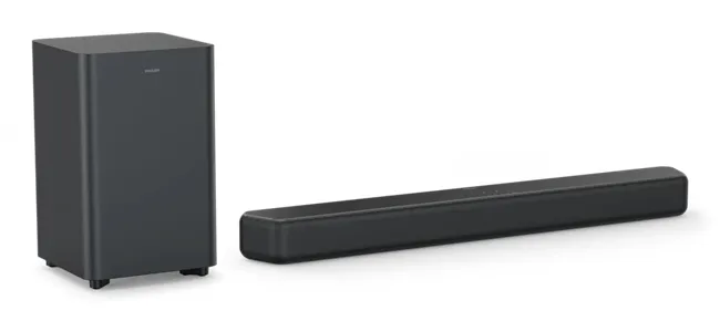 Philips TAB5601/10, 2.1, Dolby Digital Plus, DTS Digital Surround, DTS Virtual:X soundbar -&auml;&auml;nij&auml;rjestelm&auml;, langattomalla subwooferilla, harmaa