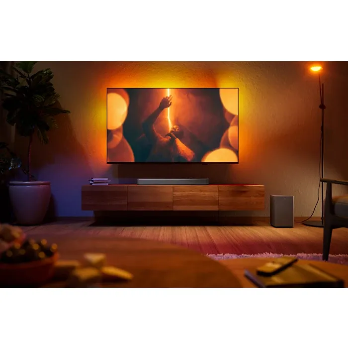 Philips TAB5601/10, 2.1, Dolby Digital Plus, DTS Digital Surround, DTS Virtual:X soundbar -&auml;&auml;nij&auml;rjestelm&auml;, langattomalla subwooferilla, harmaa