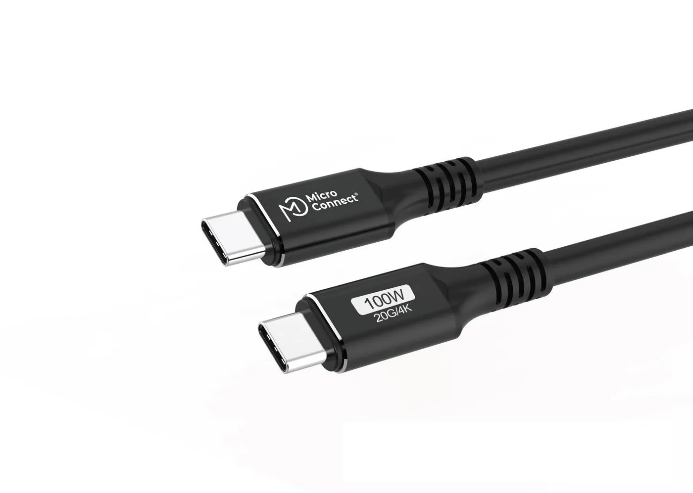 MicroConnect USB 3.2 Gen 2x2 USB-C kabel, 100 W, 0,15 m, svart