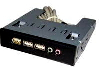 3,5&quot; USB, AUDIO &amp; MIC &amp; FIREWIRE, BLACK