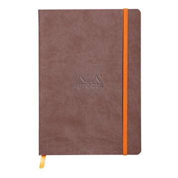 Rhodiarama soft A5 chocolate dot ivory