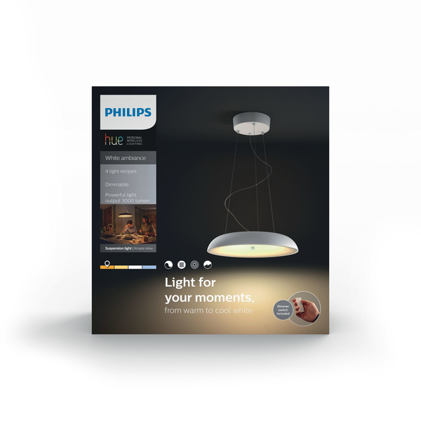 PHILIPS AMAZE HUE PENDANT WHITE 1X60W 230V