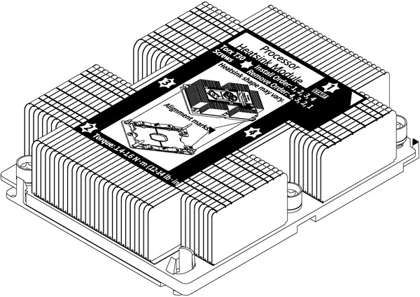 Lenovo ThinkSystem SR650 GPU 1U Heatsink Option Kit, Low-profile CPU Cooler
