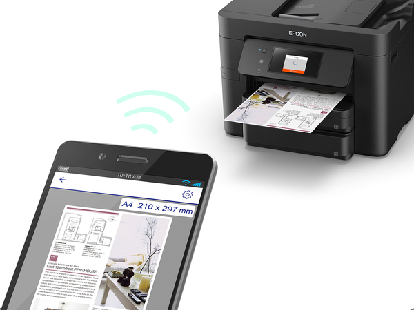 Epson WorkForce Pro WF-4730DTWF Duplex, LAN/Wi-Fi, A4 - f&auml;rgbl&auml;ckstr&aring;leskrivare