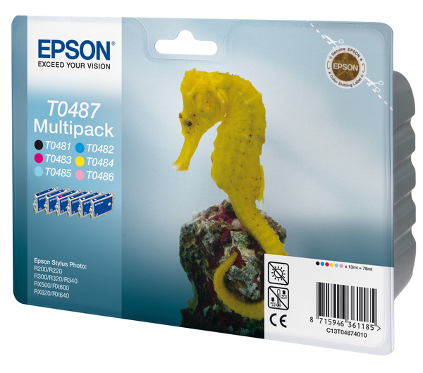 T0487 6 pack blk,c,m,y,lc,lm