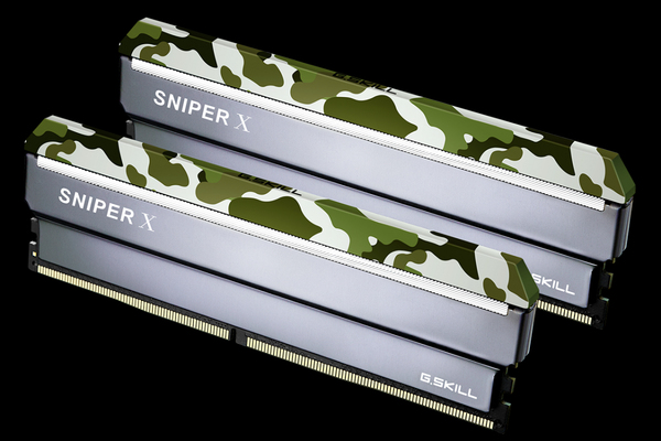 G.SKILL Sniper X 16GB (2 x 8GB) DDR4 3000 MHz, CL16 Memory, Classic Camo (XMP)