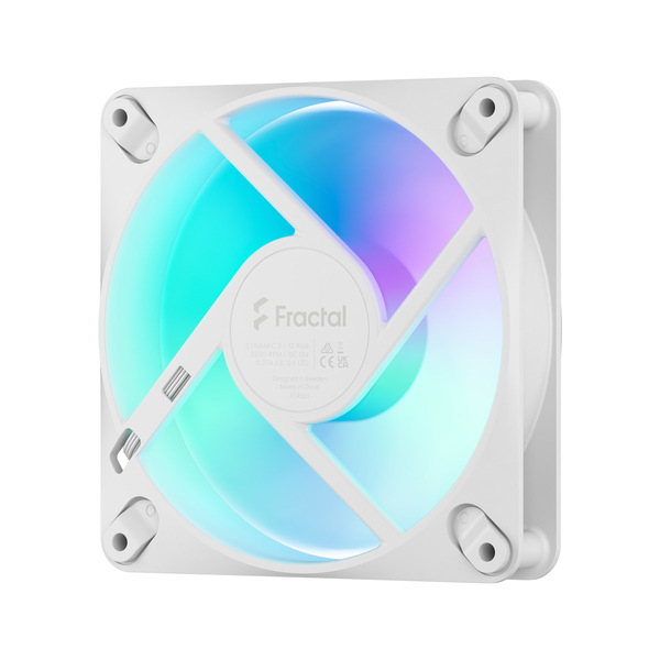 Fractal Design Dynamic 3-12 PWM RGB Kotelotuuletin 120 mm Valkoinen