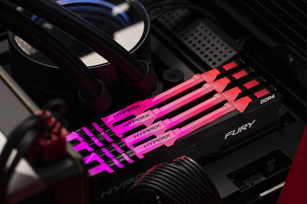 Kingston 64 GB (4 x 16 GB) HyperX Fury RGB, DDR4 3600 MHz -muisti