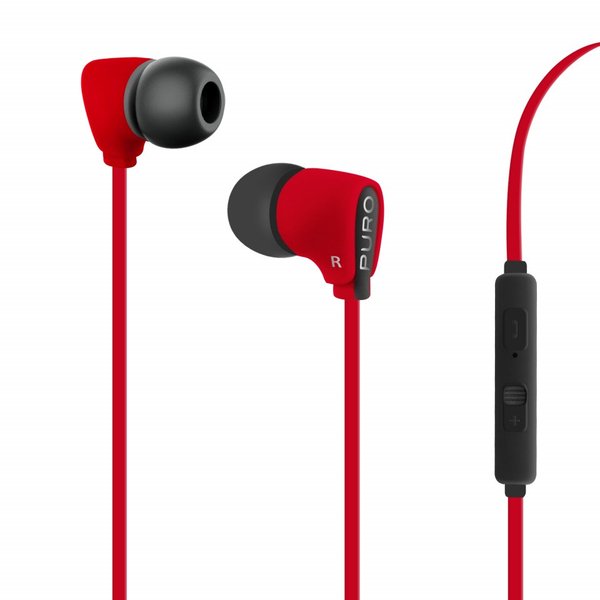 Puro Fine Stereo In-Ear Earphone, Red