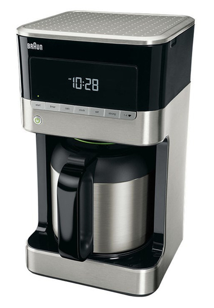 Braun KF7125BK - coffee maker, Black, Stainless steel