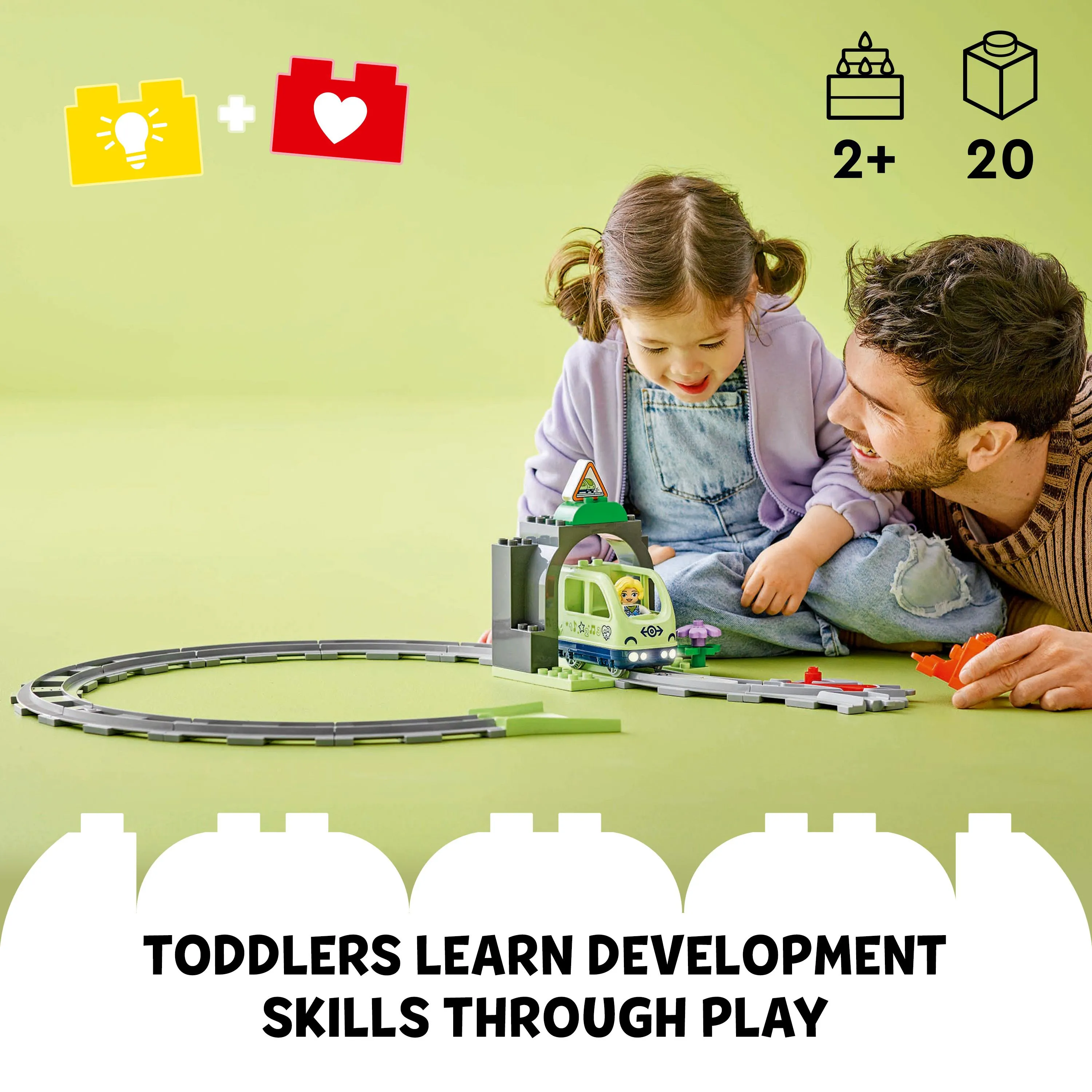 LEGO DUPLO Tunnel och sp&aring;r utbyggnadssats 10425