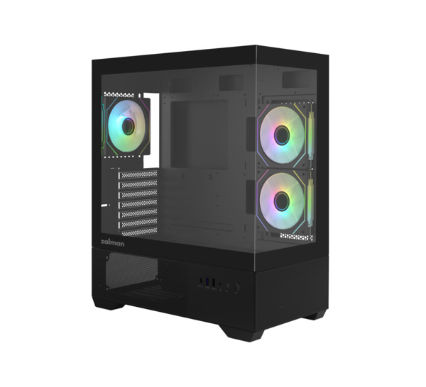 Zalman CHRONIX V2 midi-tower chassi med f&ouml;nster och RGB-belysning, svart