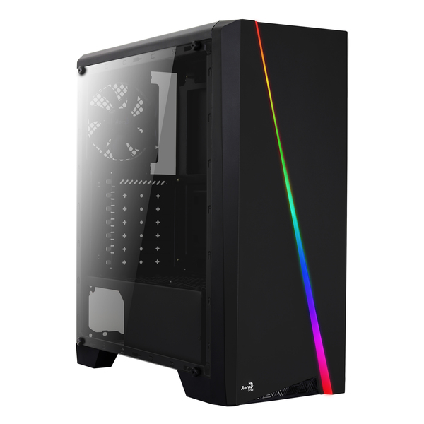 Aerocool Cylon - miditornikotelo, ikkunalla, Musta