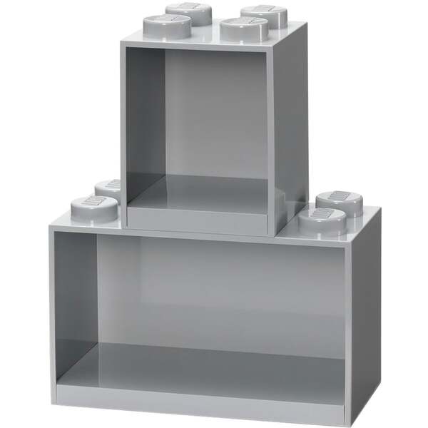 Room Copenhagen LEGO Regal Brick Shelf 8+4, Set 41171740 (light grey, 2 shelves)