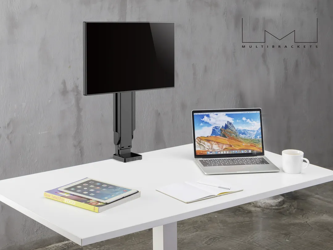 Multibrackets M Slim Basic Single, -skrivbordsf&auml;ste, svart, 17"-32", 8kg