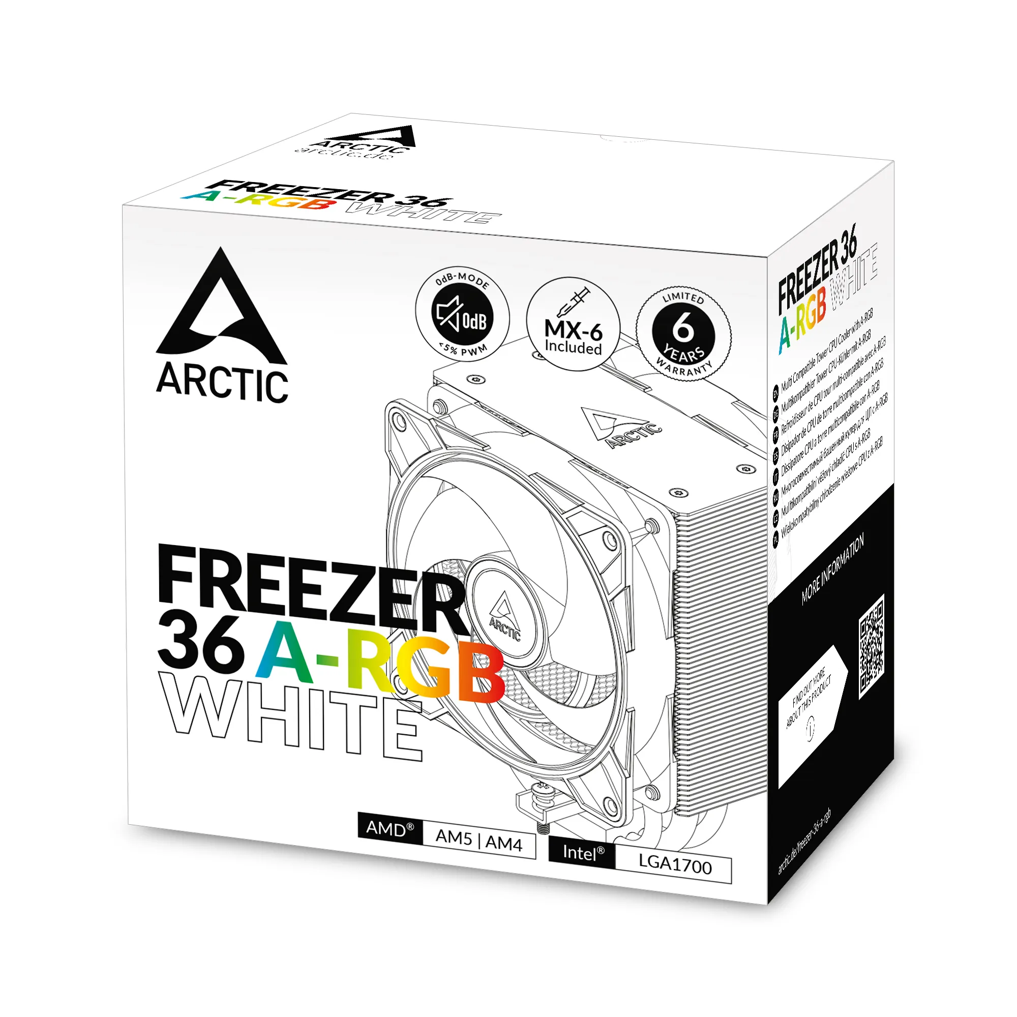Arctic Freezer 36 ARGB - processorkylare, vit