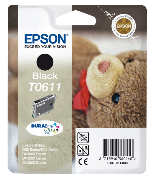 EPSON BLACK T0611 DURABRITE ULTRA INK