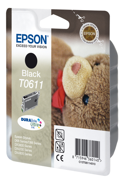 EPSON BLACK T0611 DURABRITE ULTRA INK