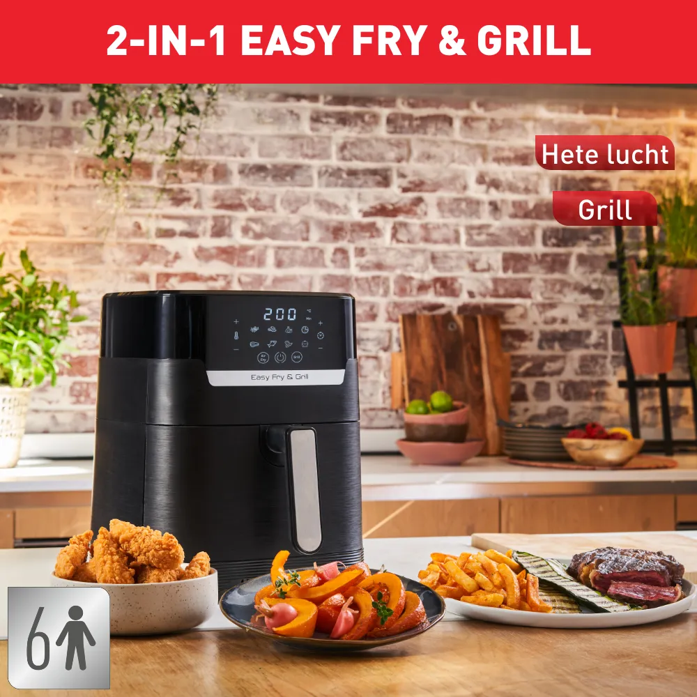 Tefal Easy Fry &amp; Grill EY505815, 4,2 l, 1550 W, airfryer, musta