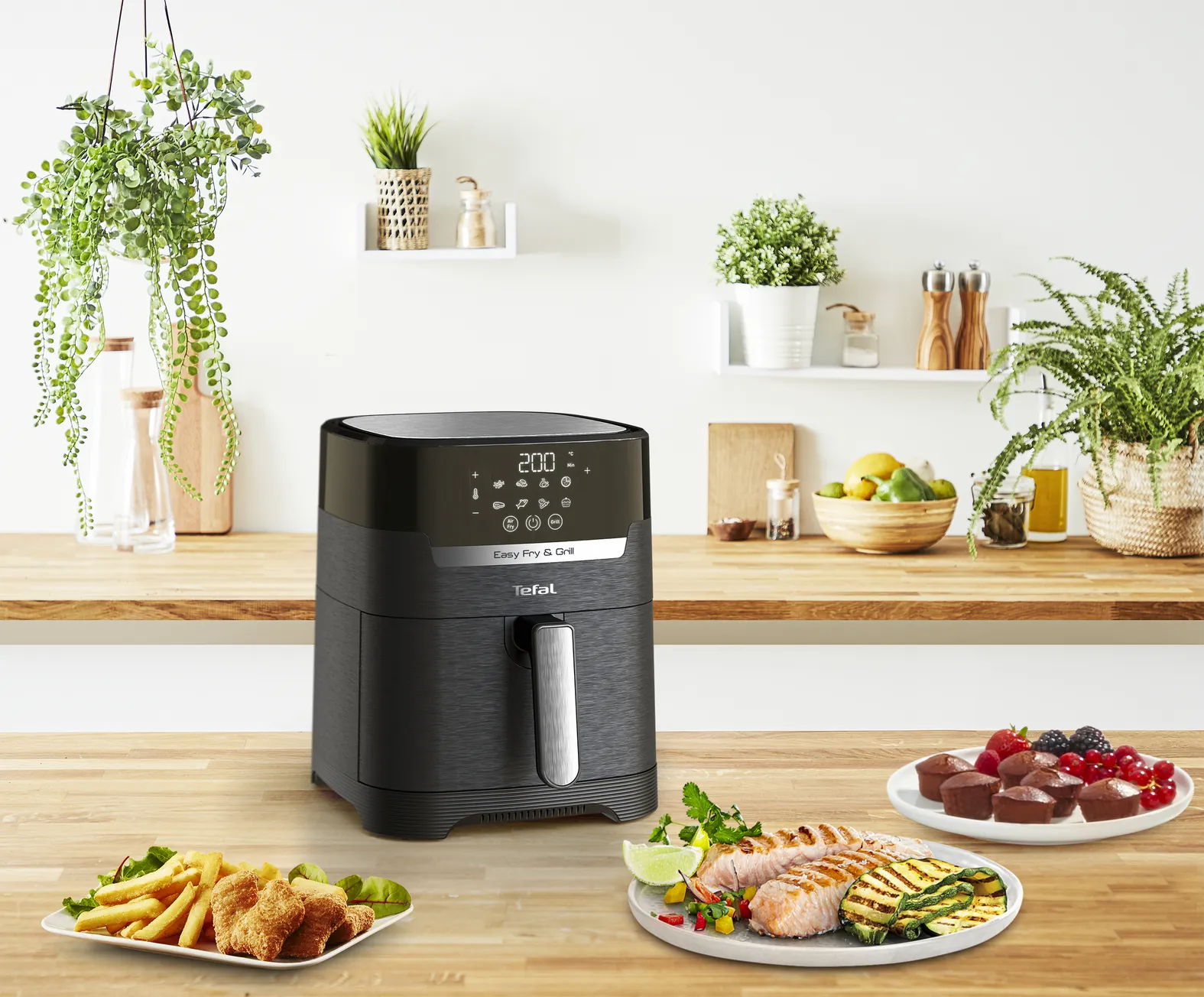 Tefal Easy Fry &amp; Grill EY505815, 4,2 l, 1550 W, airfryer, musta
