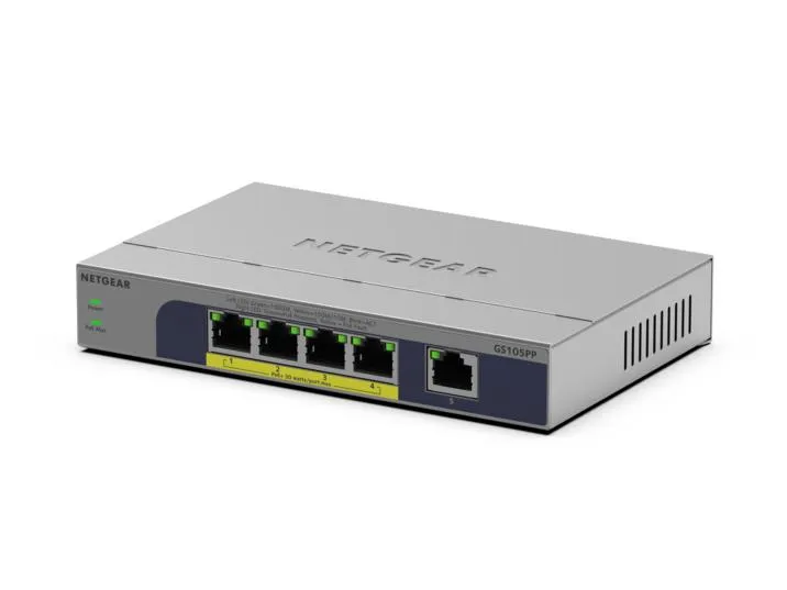 Netgear GS105PP, 5-Port Unmanaged PoE - switch