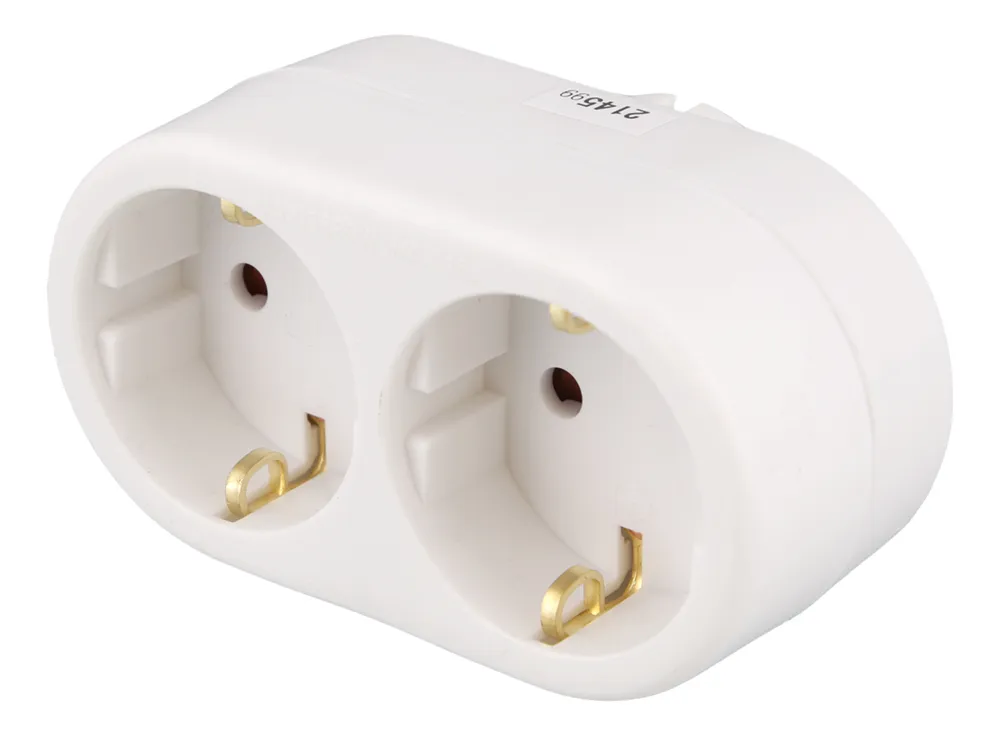 Deltaco 2-way adaptor Max. 3500W 16A/250V~