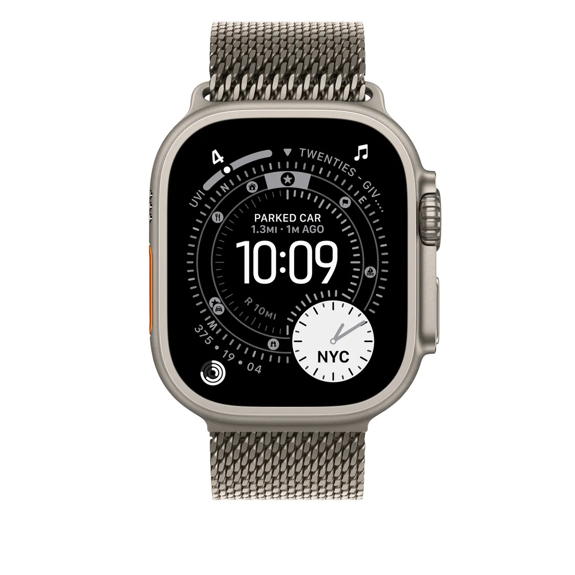Apple Watch 49 mm Milanese Loop, Small, Natural Titanium Finish