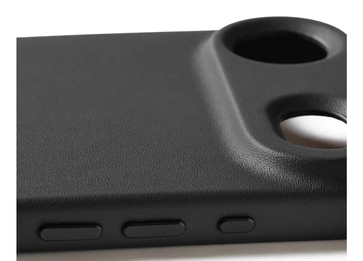 Mujjo Full Leather MagSafe, iPhone Air -suojakuori, musta