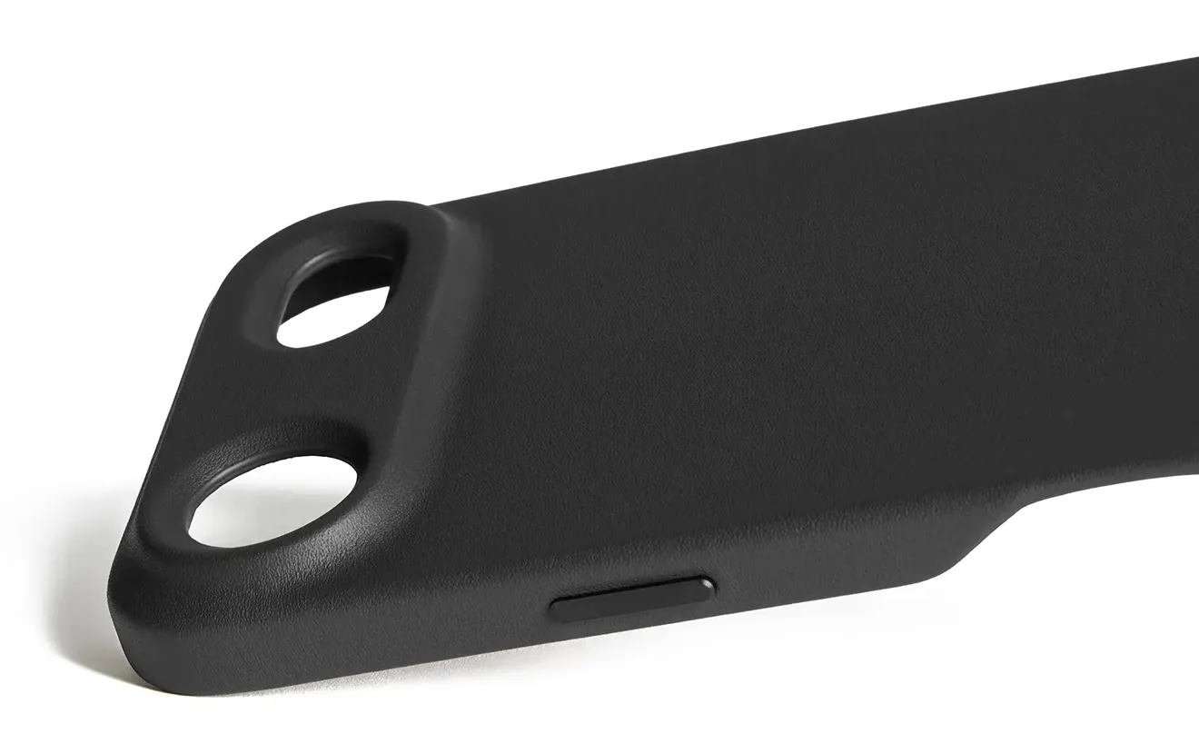Mujjo Full Leather MagSafe, iPhone Air -suojakuori, musta