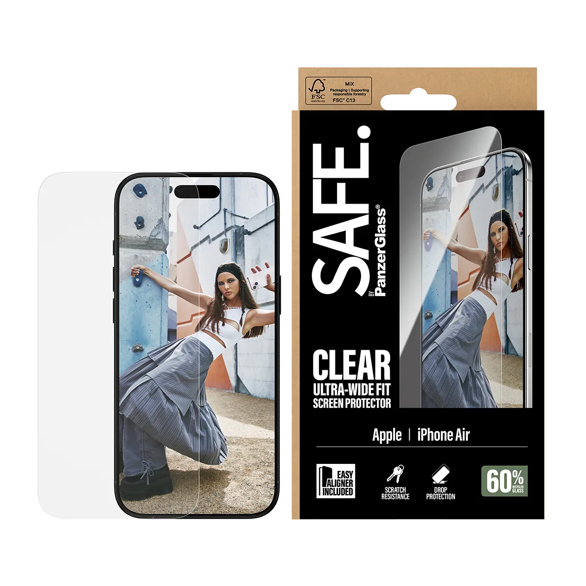 Panzerglass Safe iPhone Air - screen protector, Ultra Wide Fit