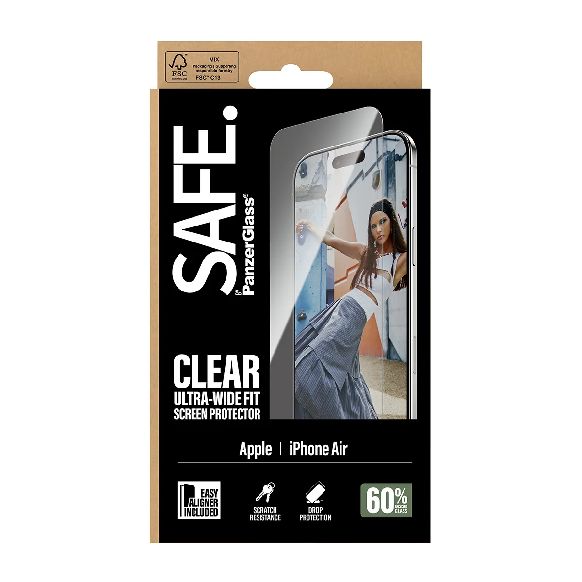 Panzerglass Safe iPhone Air - screen protector, Ultra Wide Fit