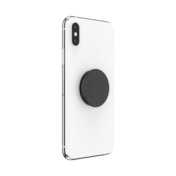 POPSOCKETS Pebbled Vegan Leather Black