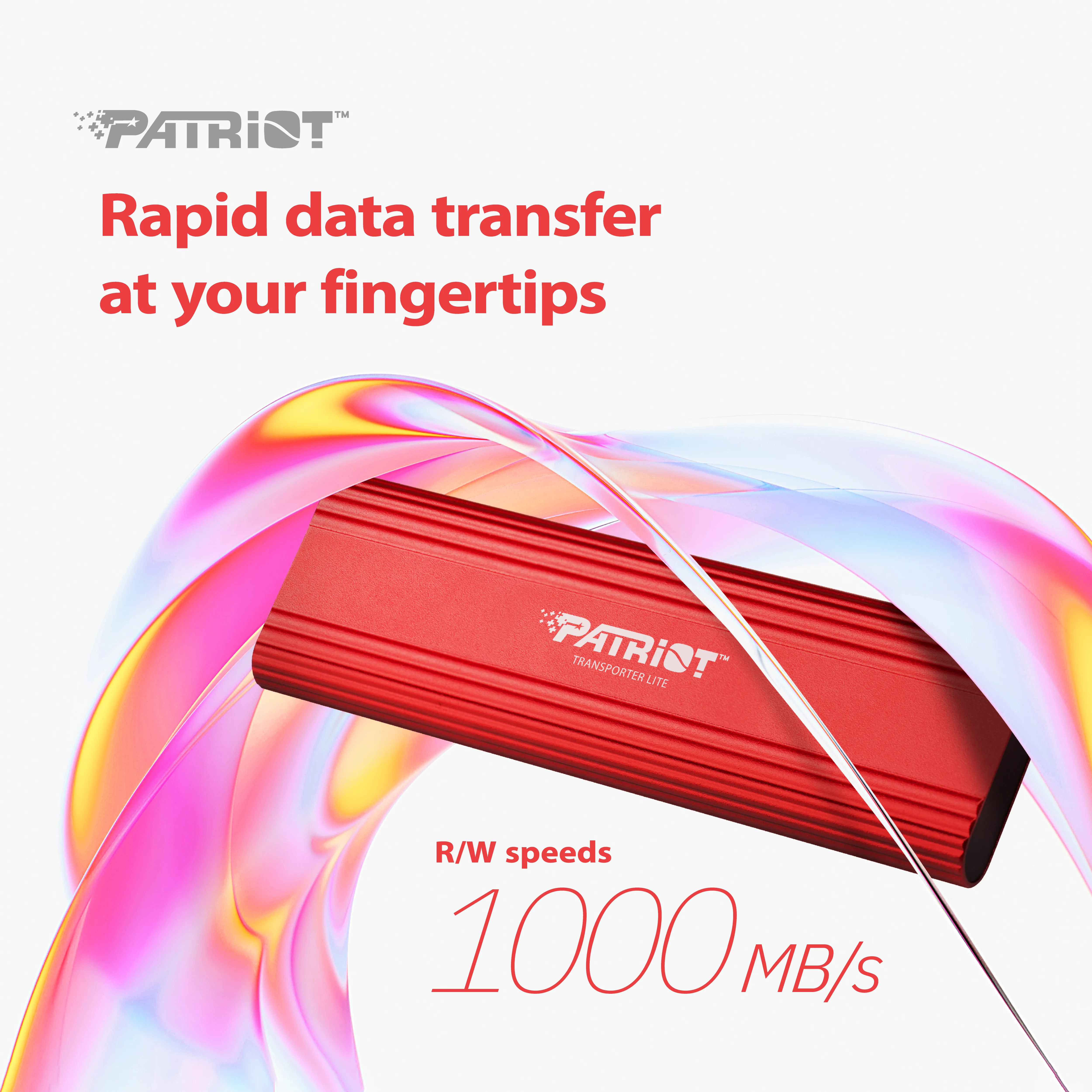Patriot Transporter Lite 4TB USB-C - External SSD, Red