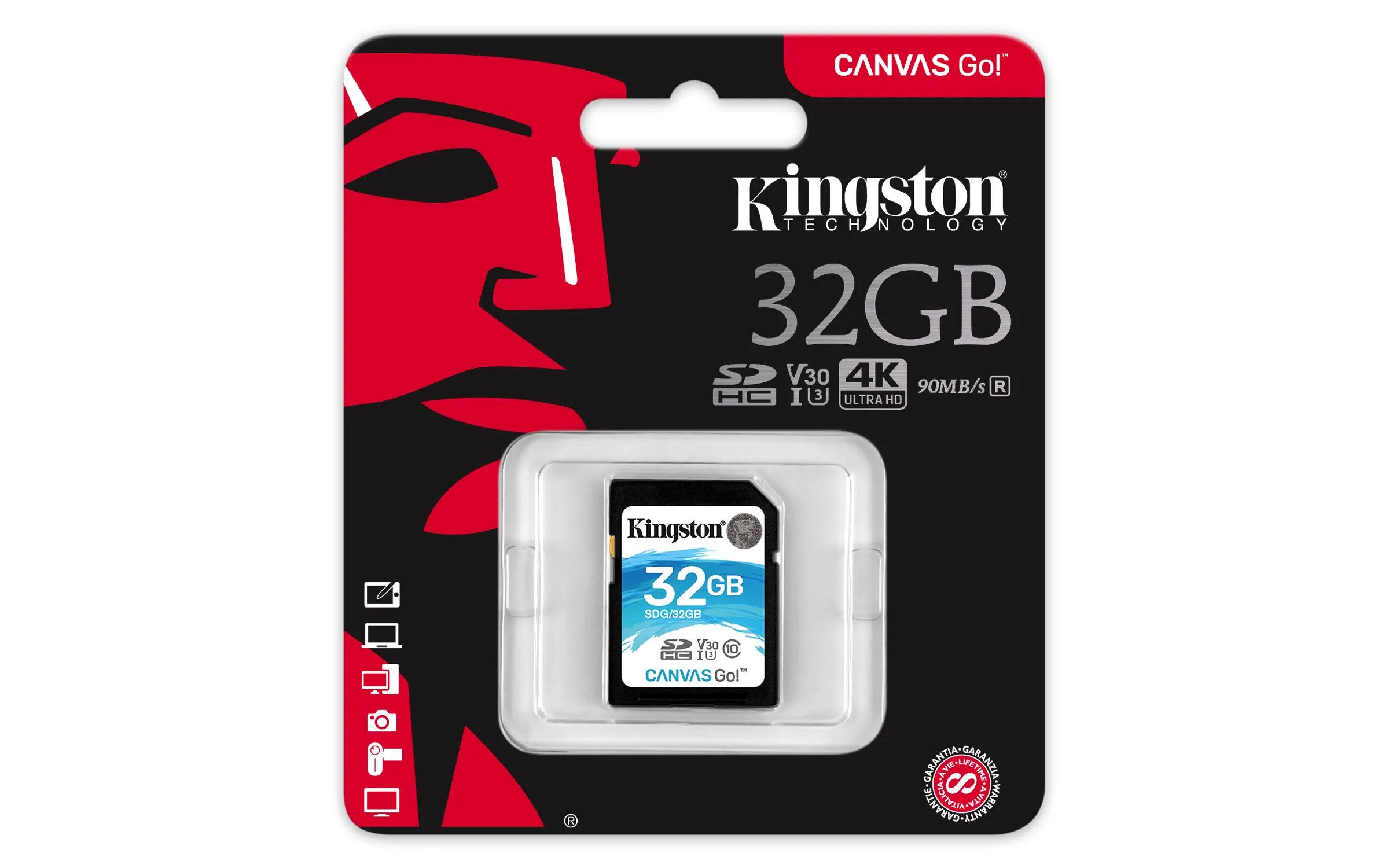 Kingston 32GB Canvas Go, Class 10 UHS-I - SDXC