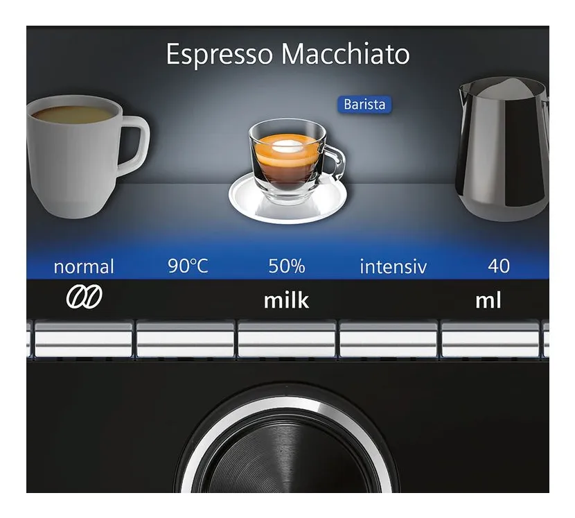 Siemens EQ.6 Plus s500 TE655503DE -t&auml;ysautomaattinen espressokone, musta, hopea