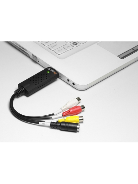 Technaxx USB 2.0 Video Grabber, NTSC 720x480 vid 30fps, svart