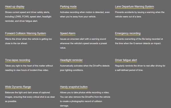 Transcend DrivePro 550 dual lens Autokamera