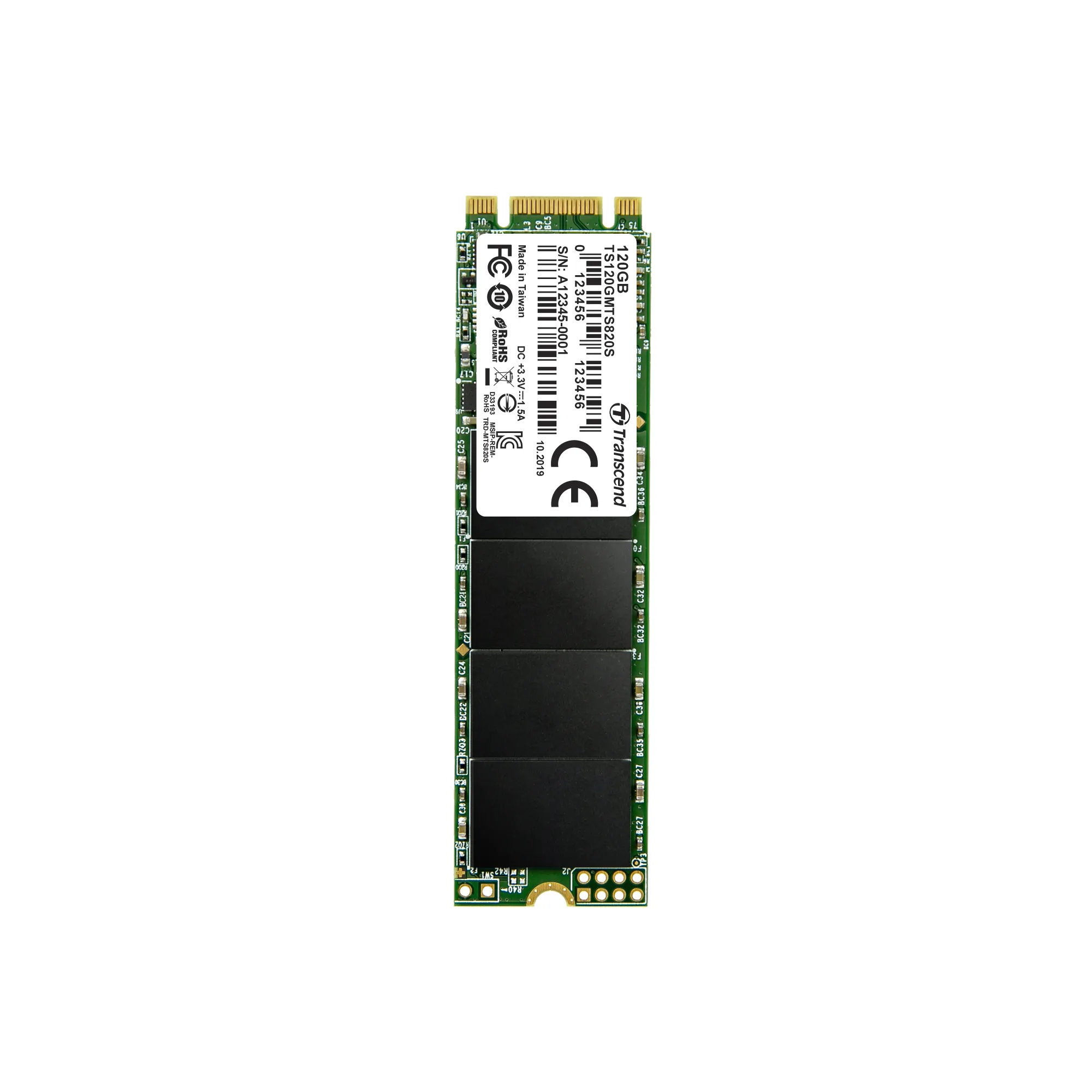 Transcend M.2 SSD 820S 120GB 120 Gt, SATA III, M.2 -SSD-levy