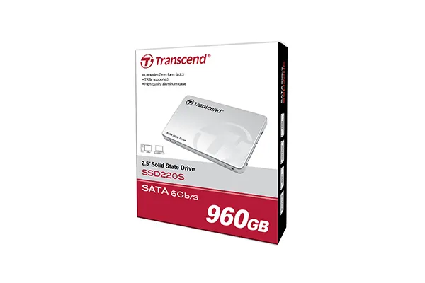 Transcend SATA III 6Gb/s SSD220S 960GB 960 Gt, SATA III, 2.5&quot; -SSD-levy