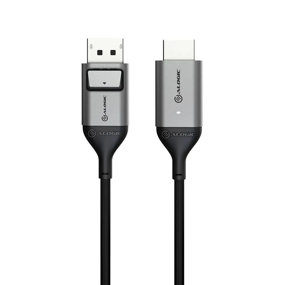 Alogic  DisplayPort – HDMI 1.4 -kaapeli, 2 m, Musta/Hopea
