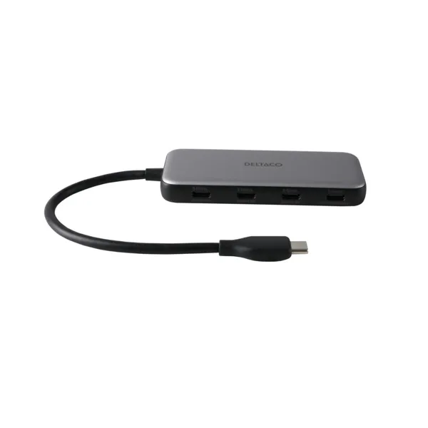Deltaco 5 Gbps, 4x USB-C, PD 100W  -USB-C-hubi