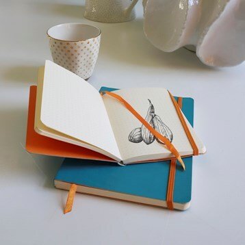 Rhodiarama soft A5 turquoise dot ivory