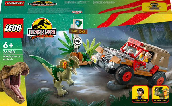 Lego Jurassic Dilophosaurusbakh&aring;ll 76958