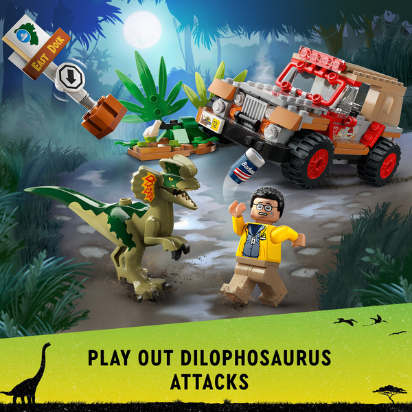 Lego Jurassic Dilophosaurusbakh&aring;ll 76958